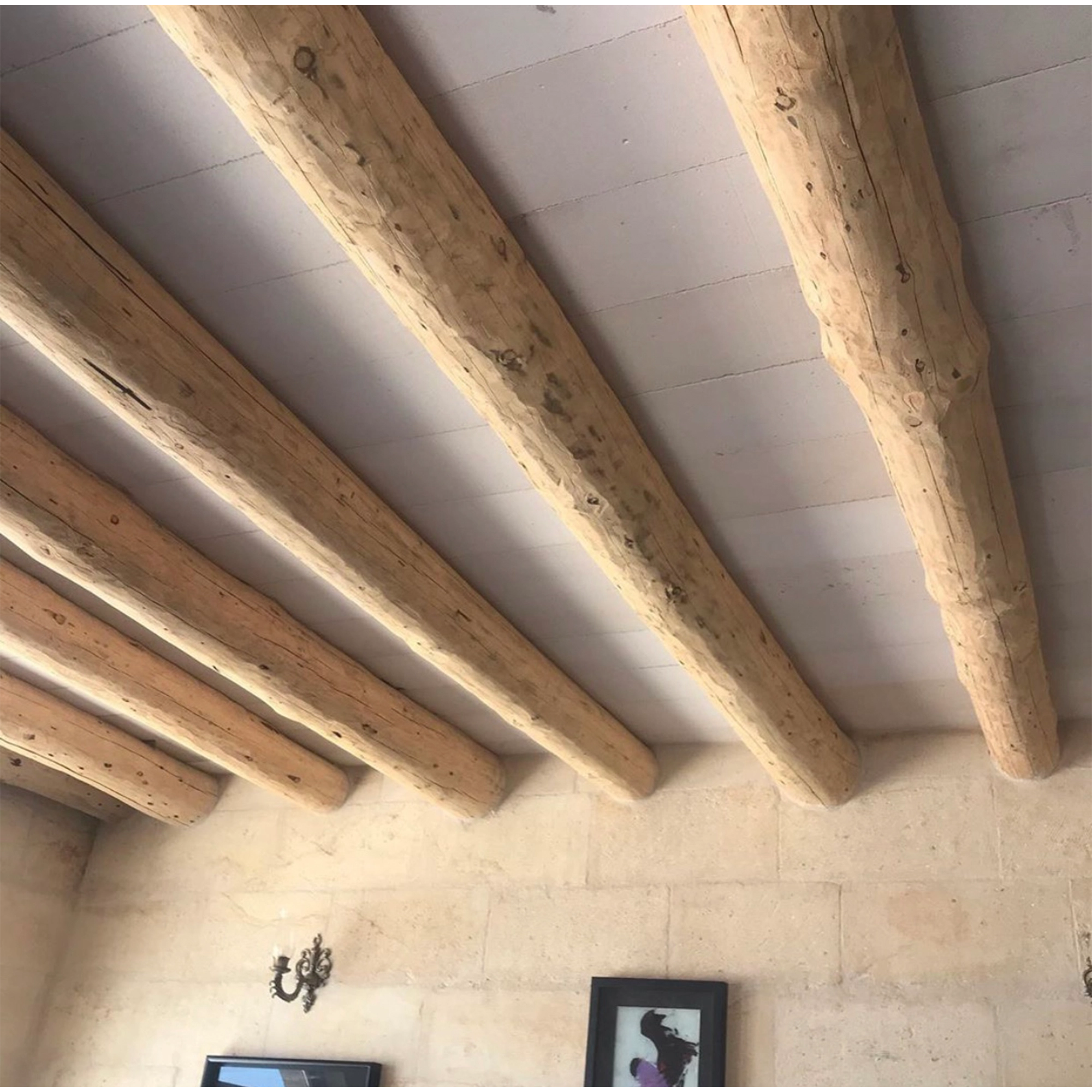 Doğal Beyaz Taş ve Ahşap Döşeme